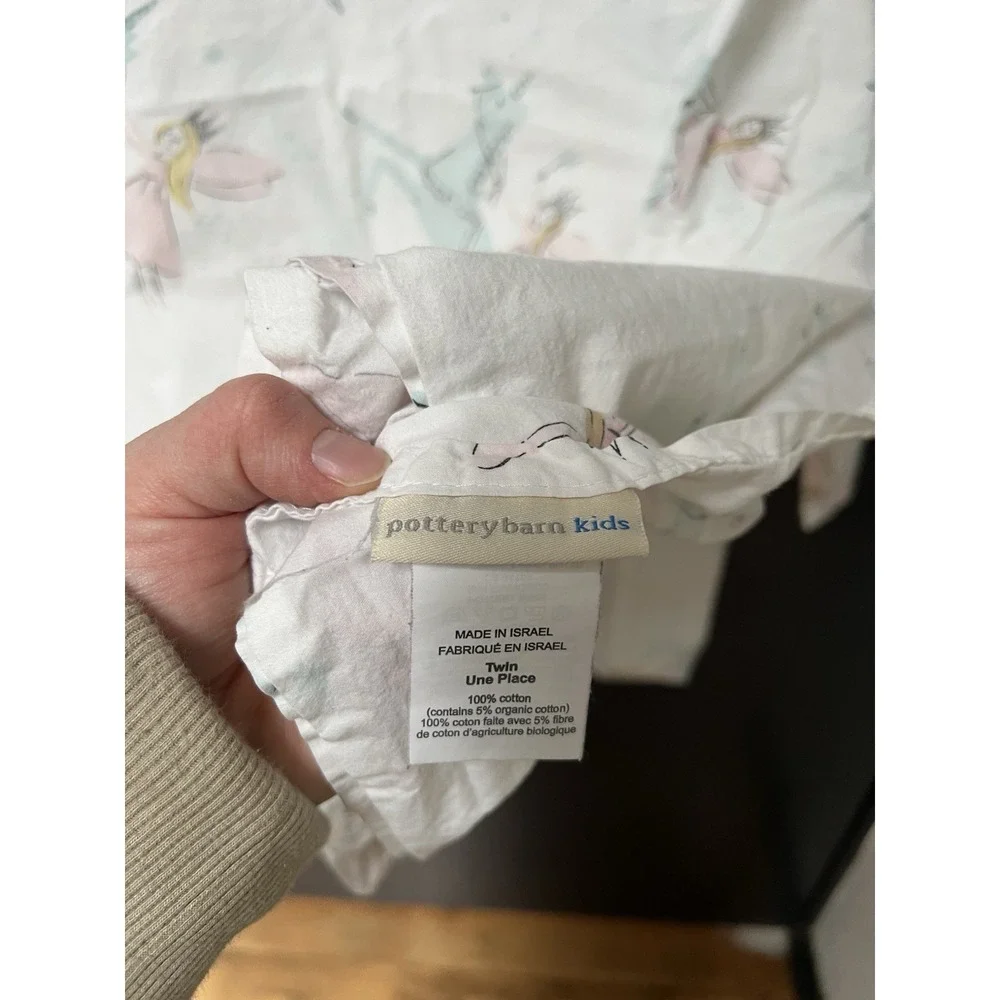 Pottery Barn Kids Twin Flat &Fitted Sheet, 1 Pillow Case Princess Ellie Unicorn